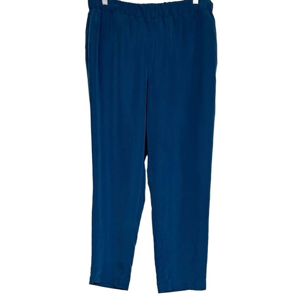 Alfani Pants Women's Large Teal Blue Straight Leg Comfort Waist New without Tags